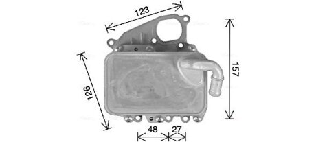 AVA VW Оливний радіатор (з корпусом) Audi A4/5/6/7/8, Q5/7, Touareg 10- AVA COOLING AI3405H (фото 1)