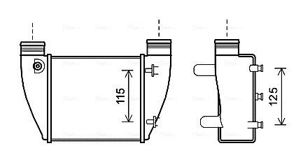 AVA AUDI Інтеркулер A4 B7 04-, SEAT AVA COOLING AI4364