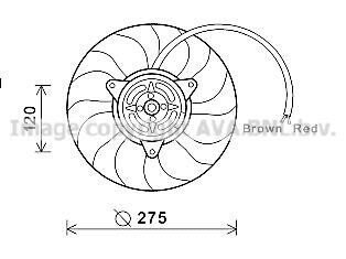 AVA AUDI Вентилятор радіатора A4/6 1.8/3.2, SEAT AVA COOLING AI7515