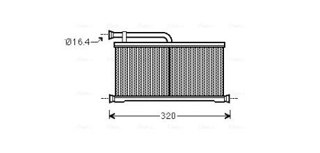 Теплообмінник, система опалення салону AVA COOLING AIA6397