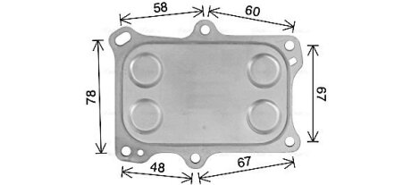 AVA JEEP Оливний радіатор (без корпуса) RENEGADE 1.4 14-, LANCIA, CHRYSLER, FIAT AVA COOLING AL3153