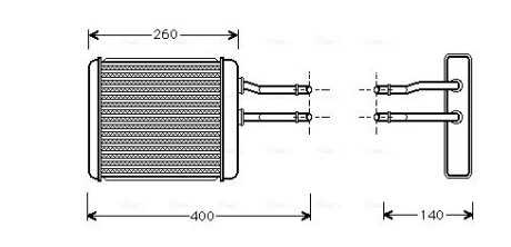 AVA FIAT Радіатор опалення Alfa Romeo 147/156 AVA COOLING AL6072