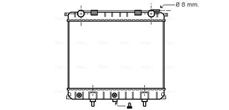 AVA LAND ROVER Радіатор охолодження двиг. Range Rover II 2.5D 94- AVA COOLING AU2132 (фото 1)