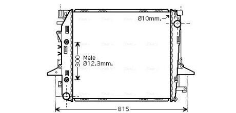 AVA LAND ROVER радіатор охолодження Discovery III,Range Rover Sport 4.0/4.4 04- AVA COOLING AU2198 (фото 1)