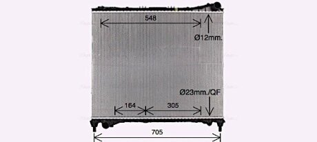 AVA LAND ROVER Радіатор сист. охолодження DISCOVERY V 3.0 16-, RANGE ROVER IV 3.0-5.0 12-, RANGE ROVER SPORT II 3.0-5.0 13- AVA COOLING AU2337