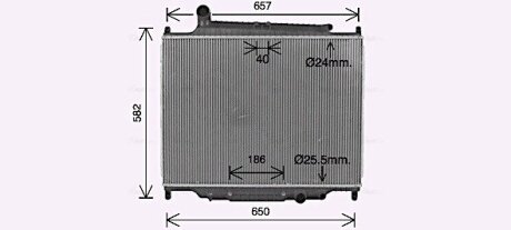 AVA LAND ROVER Радіатор охолодження двиг. RANGE ROVER 3.6 06-12, RANGE ROVER SPORT 3.6 06-13 AVA COOLING AU2344 (фото 1)