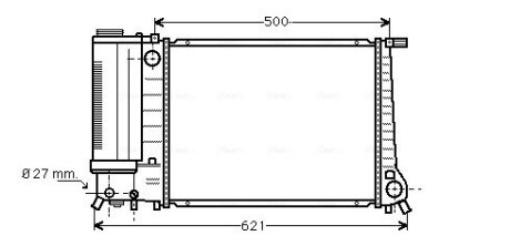 AVA BMW Радіатор охолодження 3 E30,E36,5 E34 1.8/2.5 AVA COOLING BW2101