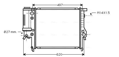 AVA BMW Радіатор сист. охолодження двиг. 3 E30 1.6/1.8 AVA COOLING BW2137