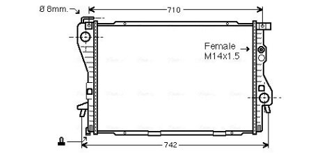 AVA BMW Радіатор охолодження 5 E39,7 E38 520/750 AVA COOLING BW2176