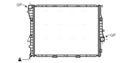 AVA BMW Радіатор охолодження двиг. X5 E53 3.0d/3.0i AVA COOLING BW2274