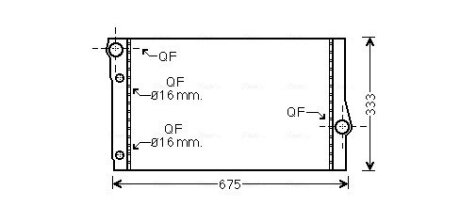 AVA BMW Радіатор охолодження двиг. 5 F10, 6 F13, 7 F01 2.0/3.0d 10- AVA COOLING BW2410 (фото 1)