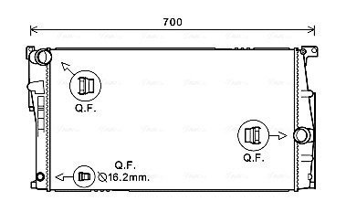 Радіатор, система охолодження двигуна AVA COOLING BW2453