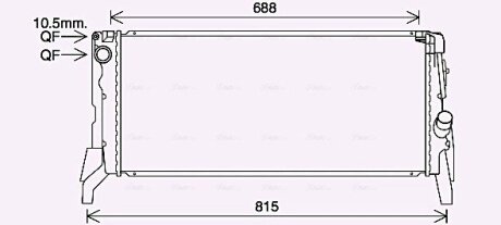 Радіатор, Система охолодження двигуна AVA COOLING BW2569