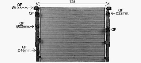 Радіатор, Система охолодження двигуна AVA COOLING BW2620