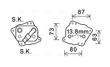 Охолоджувач оливи AVA COOLING BW3412