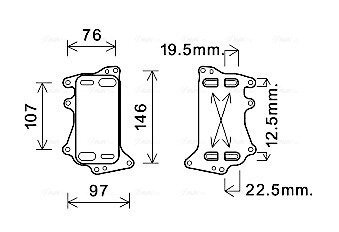 AVA BMW Оливний радіатор (без корпуса) 1 F20, 2, 3 F30, 4, 5 F10, X1 E84, X3 F25, X5 F15 2.0d AVA COOLING BW3553 (фото 1)