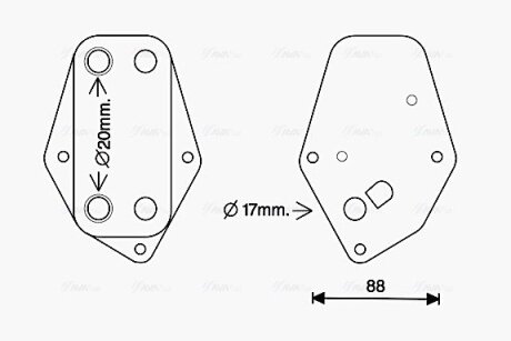 AVA BMW Оливний радіатор 3 E46 2.0d 98- AVA COOLING BW3557