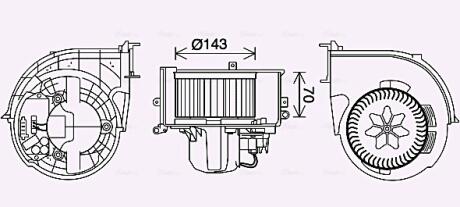 AVA BMW Вентилятор салона X5 F15, X6 F16 06- AVA COOLING BW8574