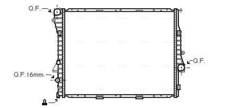 AVA BMW Радіатор охолодження X5 E53 3.0d/4.4/4.8 AVA COOLING BWA2276