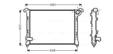 AVA MINI Радіатор COOPER TROPIC 1,6 AC 01- AVA COOLING BWA2314