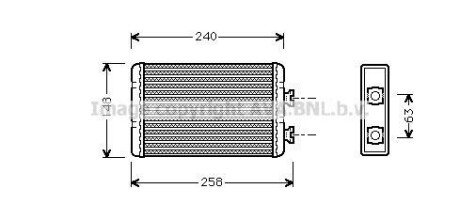 Теплообмінник, система опалення салону AVA COOLING BWA6210