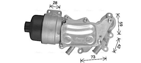 AVA MINI Оливний радіатор (з корпусом) 06-, CITROEN, OPEL, VAUXHALL, PEUGEOT AVA COOLING CN3337H