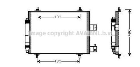 AVA CITROEN Радіатор кондиціонера C8, Jumpy, Fiat Ulysse, Peugeot 807, Expert 02- AVA COOLING CNA5213D