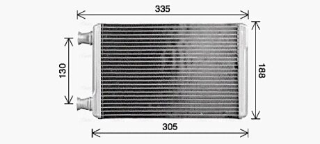 AVA CHRYSLER Радіатор опалення 300C 2.7-6.1 04-, DODGE, LANCIA AVA COOLING CR6146