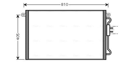 AVA CHRYSLER Радіатор кондиціонера (конденсатор) без осушувача Voyager IV 00- AVA COOLING CRA5075 (фото 1)