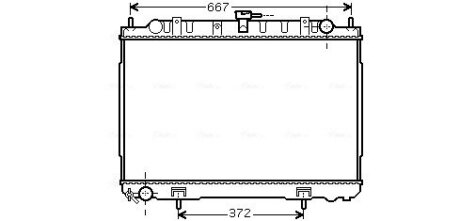 Радіатор, Система охолодження двигуна AVA COOLING DN2241