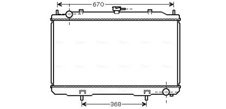 Радіатор, Система охолодження двигуна AVA COOLING DN2324