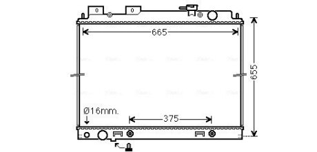 AVA NISSAN Радіатор охолодження двиг. NAVARA NP300 3.0 dCi 10-, PATHFINDER III 3.0 dCi 10- AVA COOLING DN2430