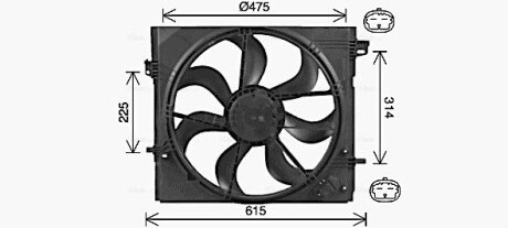 Вентилятор AVA COOLING DN7540