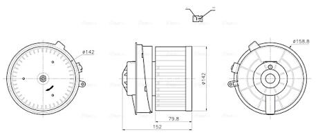 Вентилятор салону AVA COOLING DN8486