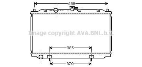 AVA NISSAN Радіатор сист. охолодження Almera II, Primera 1.5/1.8 00- AVA COOLING DNA2215