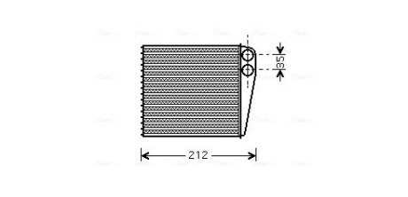 AVA RENAULT радіатор опалення Clio III, Nissan Micra III, Note, N200 03- AVA COOLING DNA6256