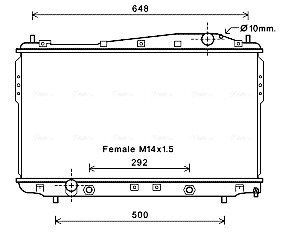 AVA CHEVROLET Радіатор охолодження EPICA 2.0 06- AVA COOLING DW2135