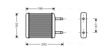 Теплообмінник, система опалення салону AVA COOLING DWA6024