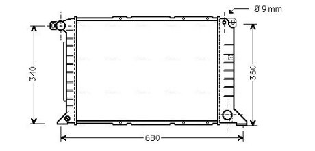 Радіатор, Система охолодження двигуна AVA COOLING FD2261