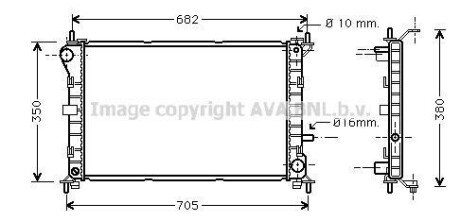 AVA FORD Радіатор сист. охолодження FOCUS 1.4 1.6 1.8 98- AVA COOLING FD2264