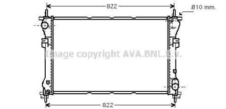 AVA FORD Радіатор охолодження двиг. TRANSIT 2,0D 00- AVA COOLING FD2320