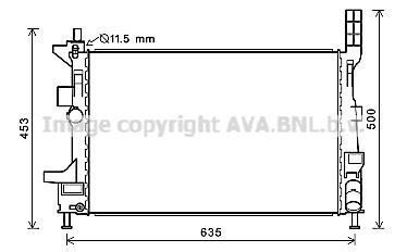 Радіатор, Система охолодження двигуна AVA COOLING FD2578