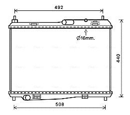 AVA FORD Радіатор охолодження двиг. B-Max, Fiesta VI, Transit 1.0 12- AVA COOLING FD2620 (фото 1)