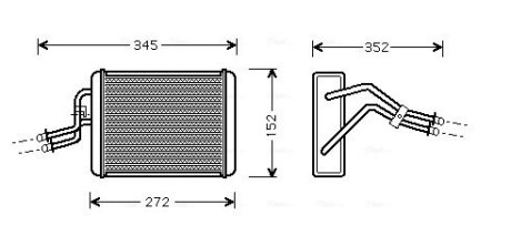 AVA FORD Радіатор опалення Transit 00- AVA COOLING FD6317