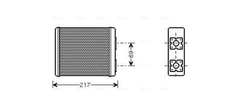 Теплообмінник, система опалення салону AVA COOLING FD6362