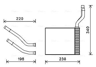 Теплообмінник, Система опалення салону AVA COOLING FD6464