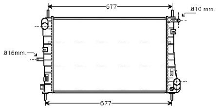 AVA FORD Радіатор охолодження MONDEO 2,0 TDCi 00-02 AVA COOLING FDA2338