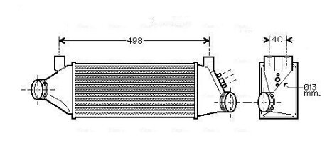 AVA FORD Інтеркулер TRANSIT 2.0 D 04- AVA COOLING FDA4385 (фото 1)