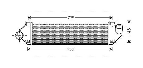 AVA FORD Інтеркулер C-Max, Focus II,III, Kuga I,II, Mondeo IV,S-Max 1.6/2.0TDCi 04- AVA COOLING FDA4438