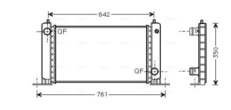 AVA FIAT Радіатор системи охолодження STILO 1.4 16V 2004-01-01 - 2006-11-01 AVA COOLING FTA2243